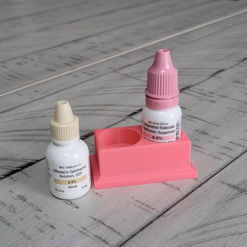 Znet3D Eye Drop Bottle Organizer, 2-Slot Stand (Pink) - Image 5